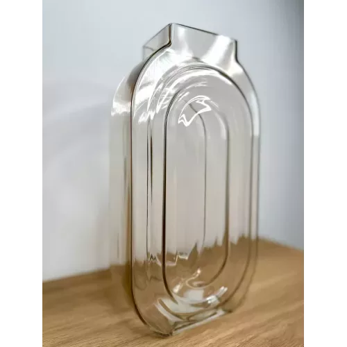 VASE RETRO TRANSPARENT 16X7CM HT 30CM