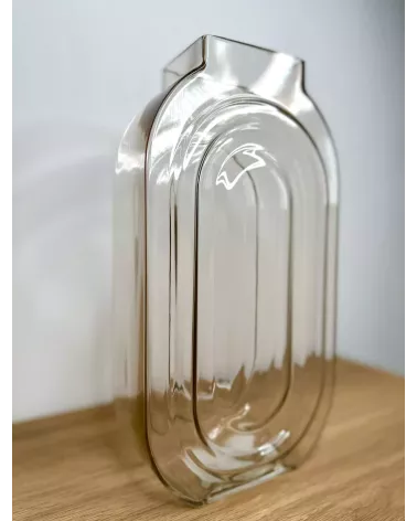 VASE RETRO TRANSPARENT 16X7CM HT 30CM