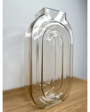 VASE RETRO TRANSPARENT 16X7CM HT 30CM