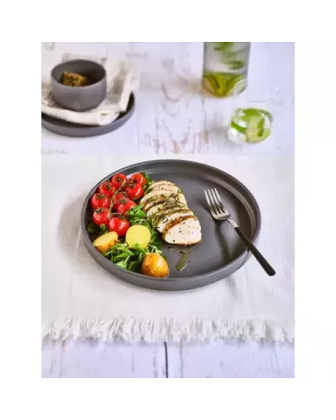 ASSIETTE PLATE OLGA 26CM GRIS