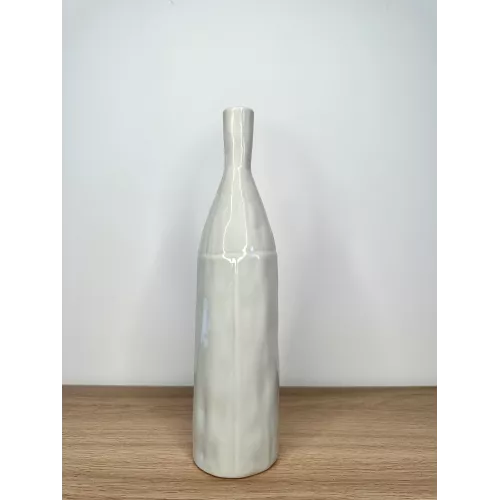VASE BOUTEILLE WHITE 7.5X31CM