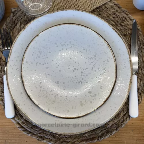 ASSIETTE PLATE CATHY DIAMETRE 27CM EN GRES/