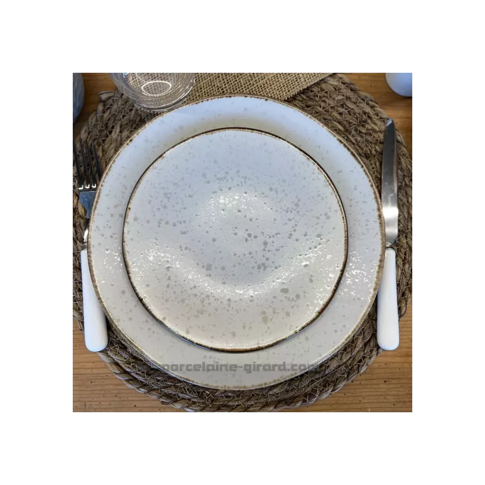 ASSIETTE PLATE CATHY DIAMETRE 27CM EN GRES/