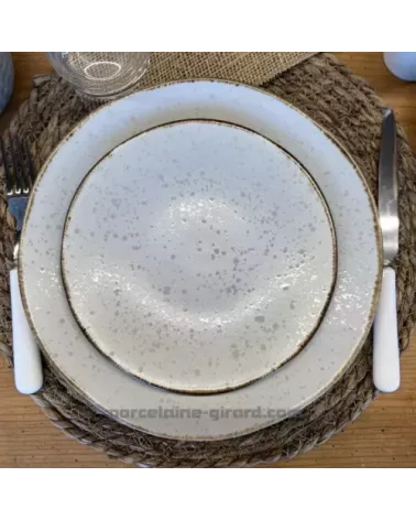 ASSIETTE PLATE CATHY DIAMETRE 27CM EN GRES/