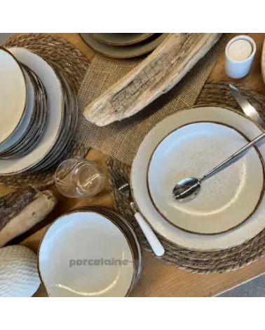 ASSIETTE PLATE CATHY DIAMETRE 27CM EN GRES/