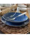 ASSIETTE CALOTTE MALO 22CM DE COULEUR BLEUE EN GRES/