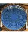 ASSIETTE PLATE MALO DIAMETRE 27CM DE COULEUR BLEUE EN GRES/