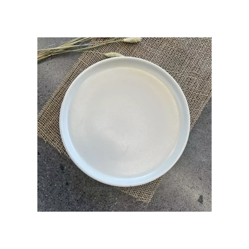ASSIETTE DESSERT RITA 22CM COULEUR SABLE EN GRES/