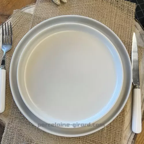 ASSIETTE DESSERT RITA 22CM COULEUR SABLE EN GRES/