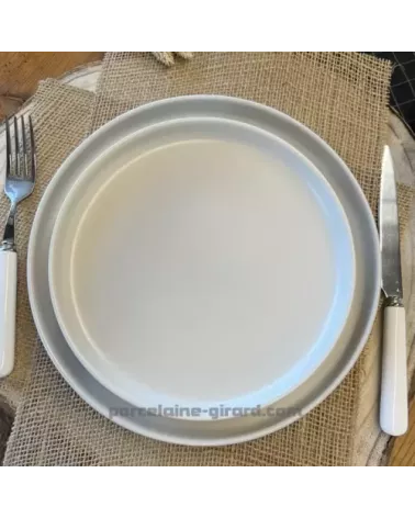 ASSIETTE DESSERT RITA 22CM COULEUR SABLE EN GRES/