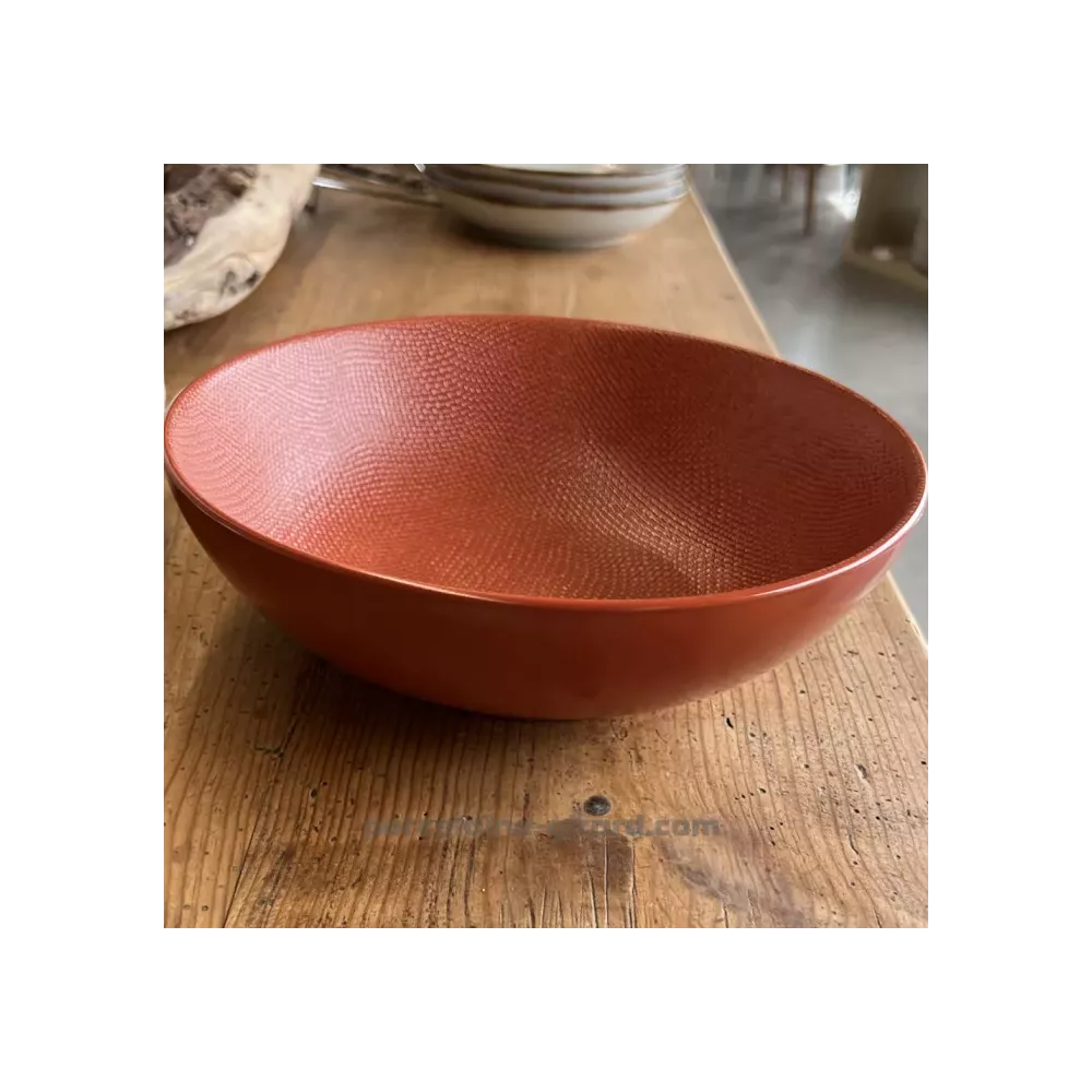 SALADIER MADO ROND DIAMETRE 24CM COULEUR TERRACOTTA EN GRES//