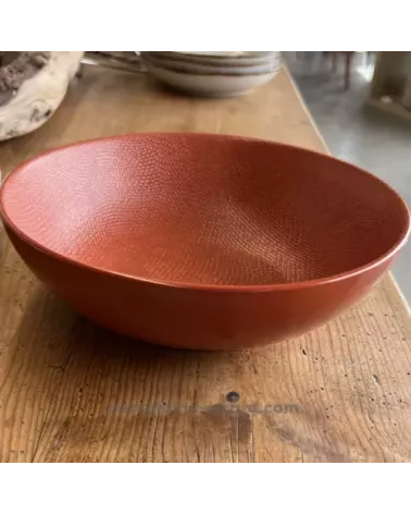 SALADIER MADO ROND DIAMETRE 24CM COULEUR TERRACOTTA EN GRES//