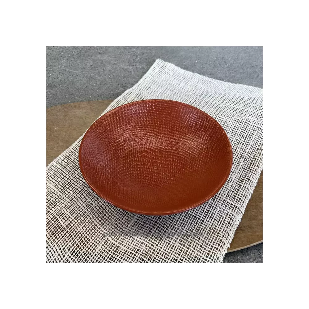 ASSIETTE CALOTTE COLLECTION MADO 19CM  COULEUR TERRACCOTTA EN GRES/
