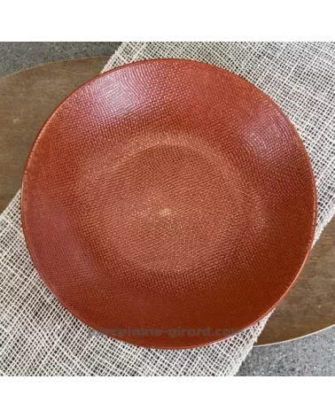 ASSIETTE A SALADE MADO DIAMETRE 25CM COULEUR TERRACOTTA EN GRES//
