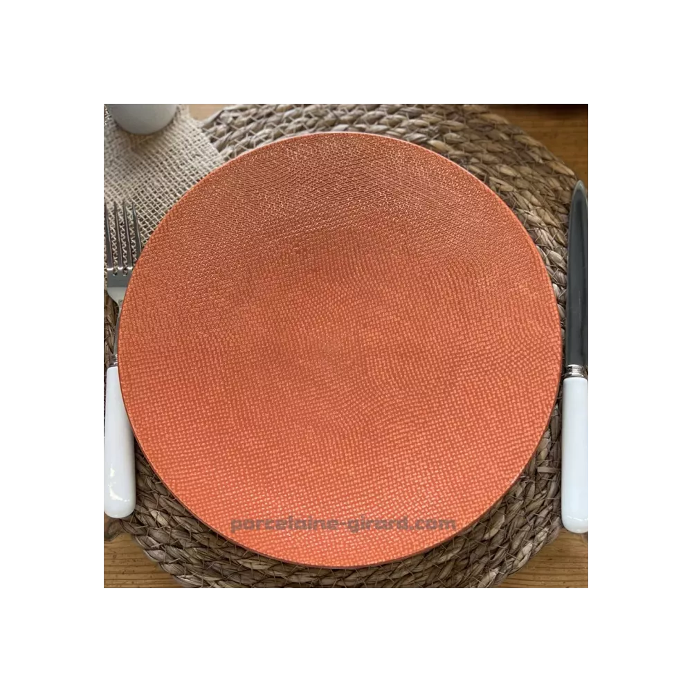ASSIETTE PLATE MADO DIAMETRE 27CM COULEUR TERRACOTTA EN GRES/