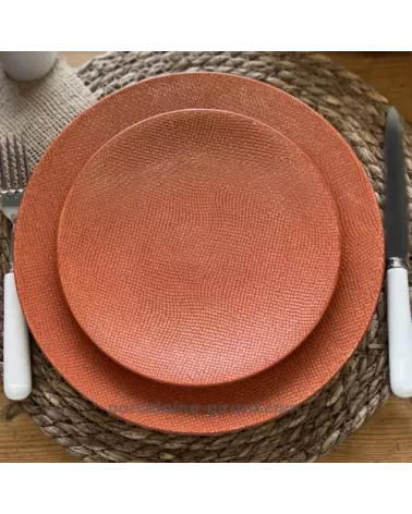 ASSIETTE PLATE MADO DIAMETRE 27CM COULEUR TERRACOTTA EN GRES/