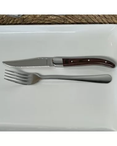 COUTEAU A STEAK AVEC CANNELU