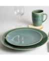 ASSIETTE PLATE BALOS DIAMETRE 27CM DE COULEUR VERT D EAU