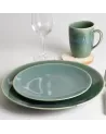 ASSIETTE PLATE BALOS DIAMETRE 27CM DE COULEUR VERT D EAU