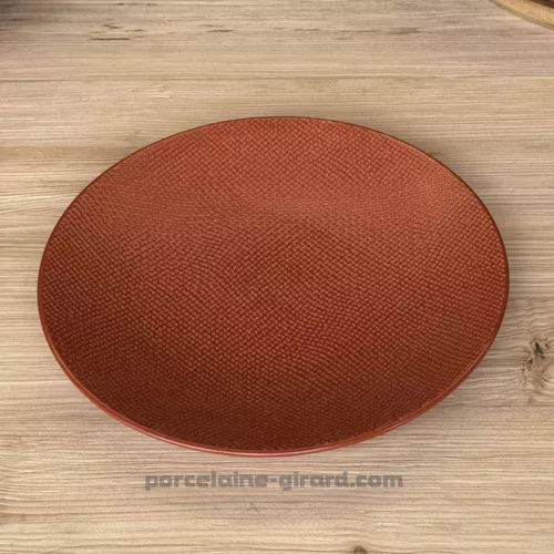 ASSIETTE PLATE MADO DIAMETRE 27CM COULEUR TERRACOTTA EN GRES/