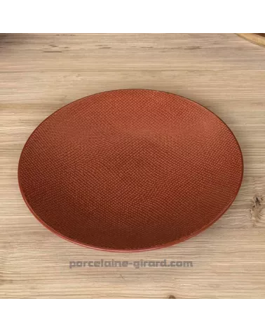 ASSIETTE PLATE MADO DIAMETRE 27CM COULEUR TERRACOTTA EN GRES/