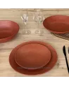 ASSIETTE DESSERT MADO 21CM COULEUR TERRACOTTA EN GRES//