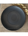 ASSIETTE PLATE ALEXA 27CM DE COULEUR NOIR EN GRES/