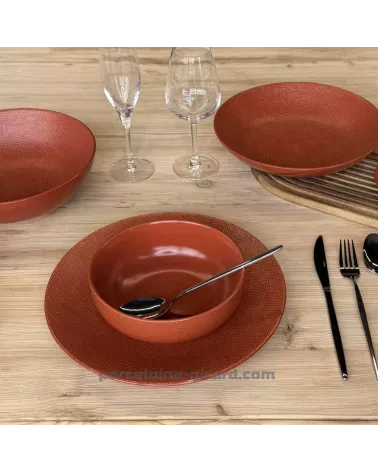 ASSIETTE CALOTTE COLLECTION MADO 19CM  COULEUR TERRACCOTTA EN GRES/