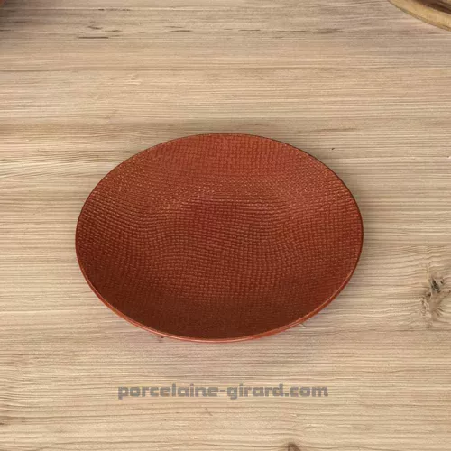 ASSIETTE CALOTTE COLLECTION MADO 19CM  COULEUR TERRACCOTTA EN GRES/