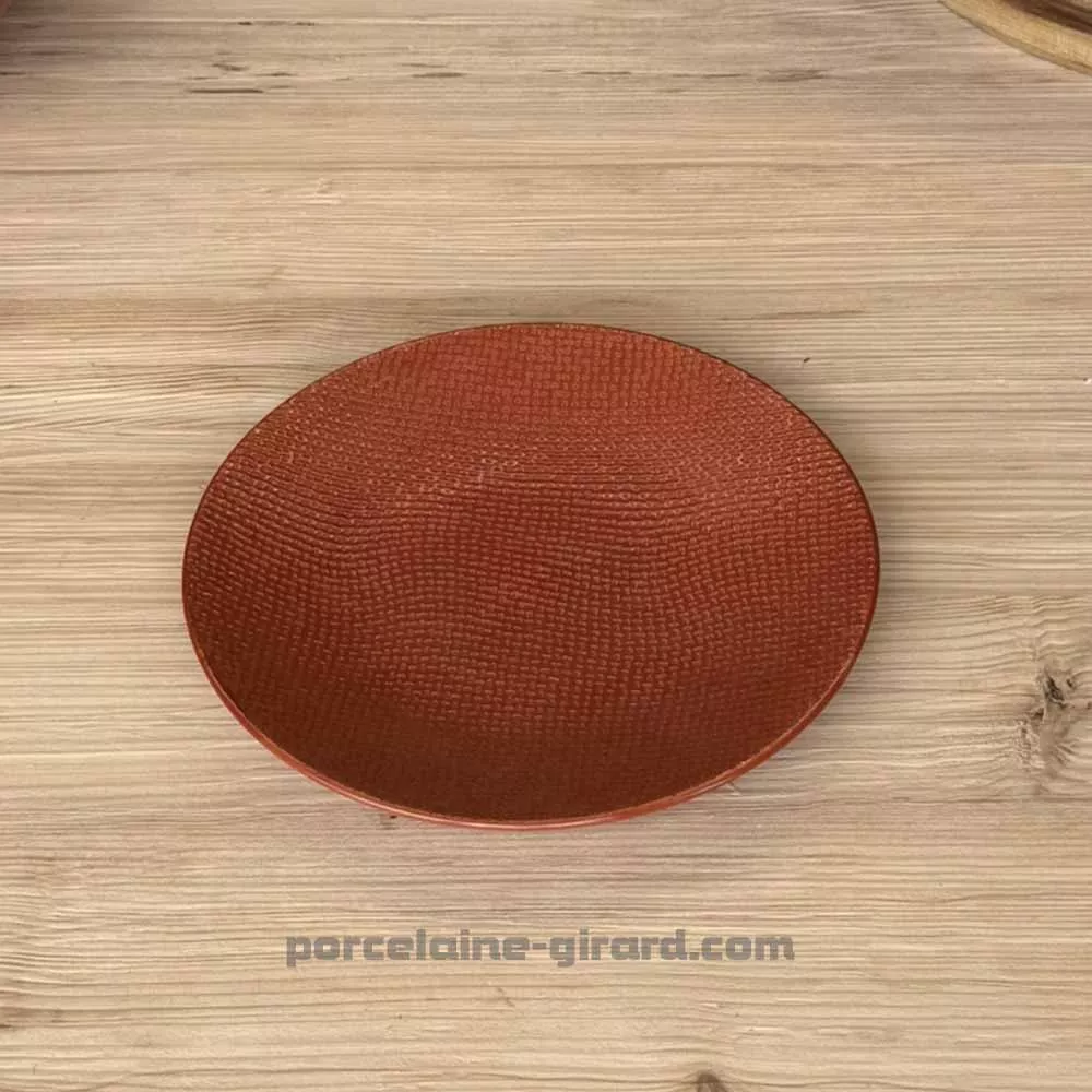 ASSIETTE CALOTTE COLLECTION MADO 19CM  COULEUR TERRACCOTTA EN GRES/