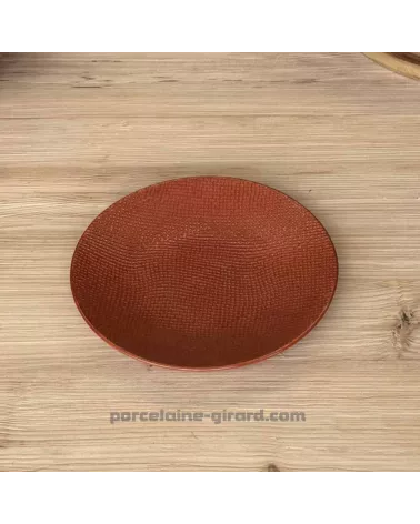 ASSIETTE CALOTTE COLLECTION MADO 19CM  COULEUR TERRACCOTTA EN GRES/