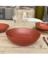 SALADIER MADO ROND DIAMETRE 24CM COULEUR TERRACOTTA EN GRES//