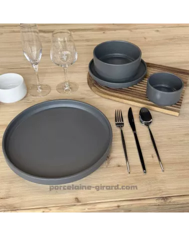 ASSIETTE PLATE OLGA 26CM GRIS