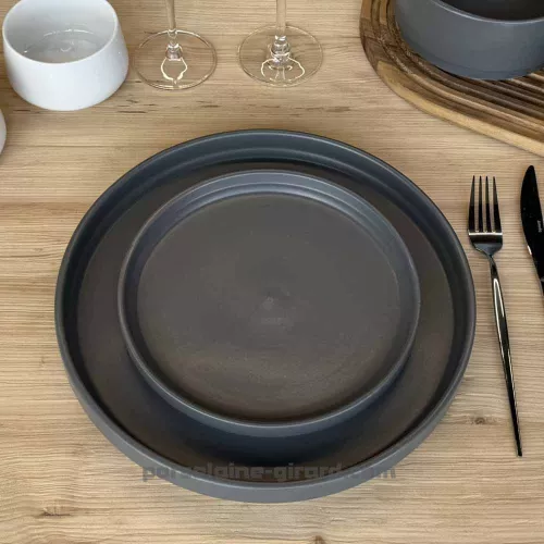 ASSIETTE PLATE OLGA 26CM GRIS