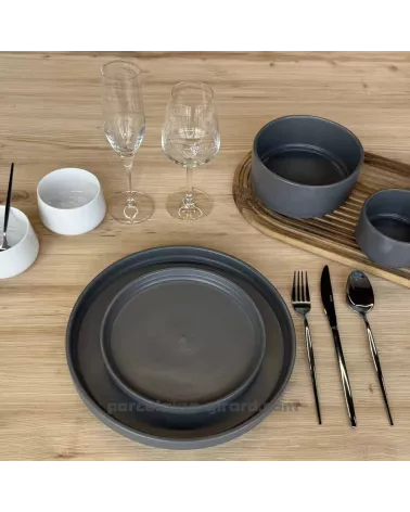 ASSIETTE PLATE OLGA 26CM GRIS