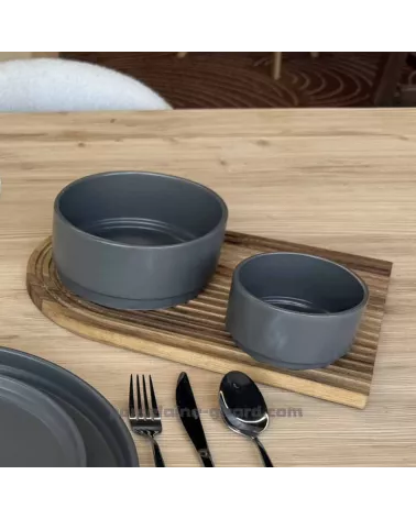 ASSIETTE PLATE OLGA 26CM GRIS