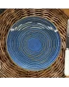ASSIETTE DESSERT MALO DIAMETRE 21CM DE COULEUR  BLEUE EN GRES//