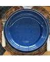 ASSIETTE CALOTTE AZUR 22CM DE COULEUR COBALT EN GRES/