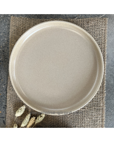 ASSIETTE DESSERT BIBOU DIAMETRE 22CM DE COULEUR SABLE EN GRES/