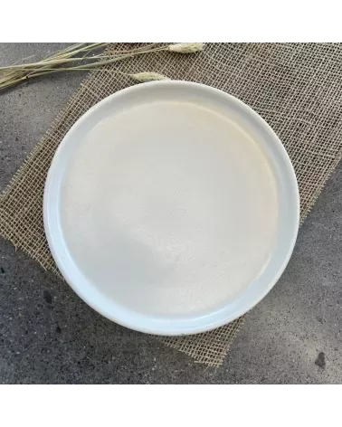 ASSIETTE DESSERT RITA 22CM COULEUR SABLE EN GRES/