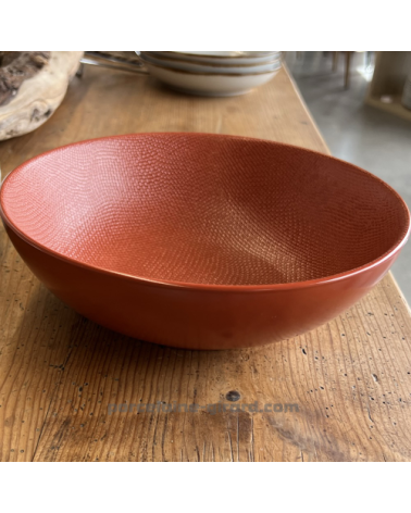 SALADIER MADO ROND DIAMETRE 24CM COULEUR TERRACOTTA EN GRES//