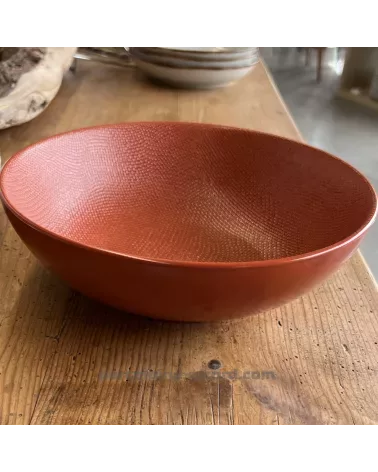 SALADIER MADO ROND DIAMETRE 24CM COULEUR TERRACOTTA EN GRES//