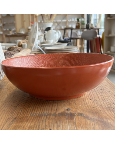 SALADIER MADO ROND DIAMETRE 24CM COULEUR TERRACOTTA EN GRES//