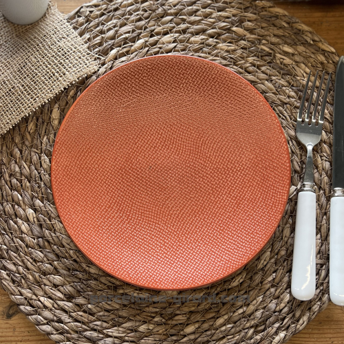 ASSIETTE DESSERT MADO 21CM COULEUR TERRACOTTA EN GRES//