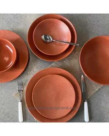 ASSIETTE DESSERT MADO 21CM COULEUR TERRACOTTA EN GRES//