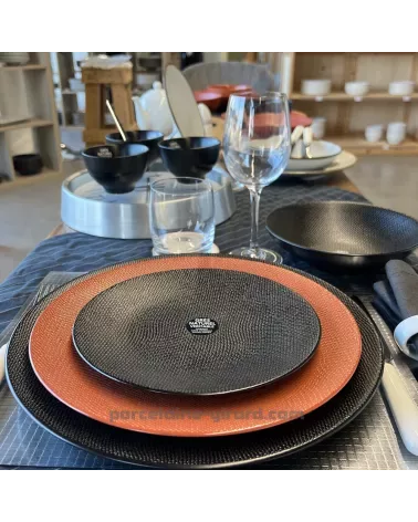 ASSIETTE DESSERT MADO 21CM COULEUR TERRACOTTA EN GRES//
