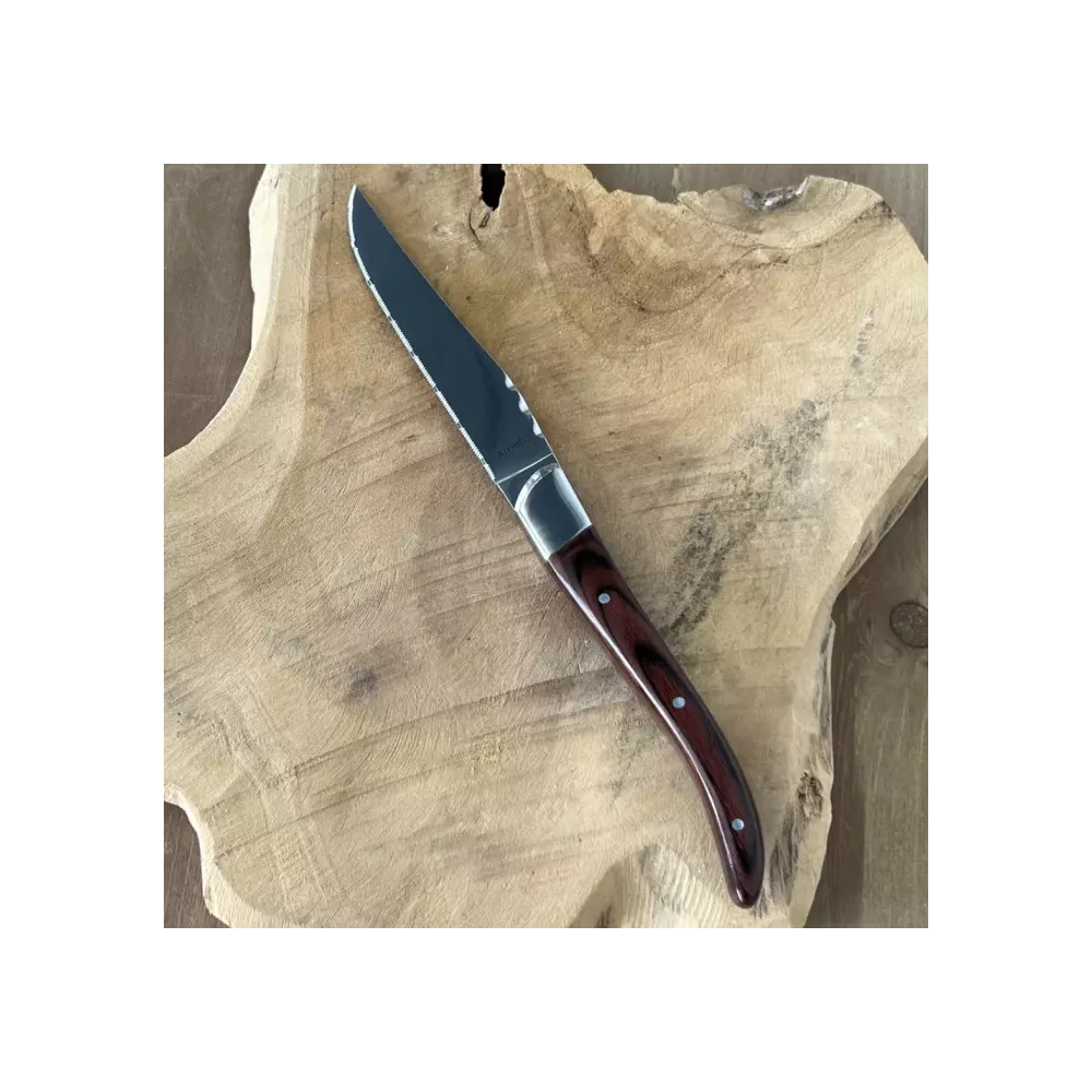 COUTEAU A STEAK AVEC CANNELU