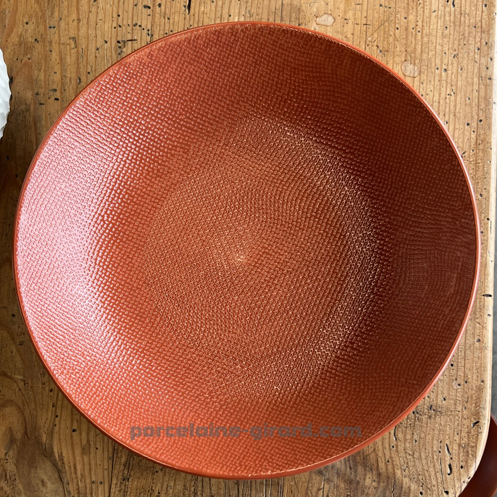 ASSIETTE A SALADE MADO DIAMETRE 25CM COULEUR TERRACOTTA EN GRES//