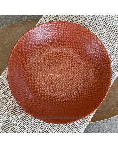 ASSIETTE A SALADE MADO DIAMETRE 25CM COULEUR TERRACOTTA EN GRES//