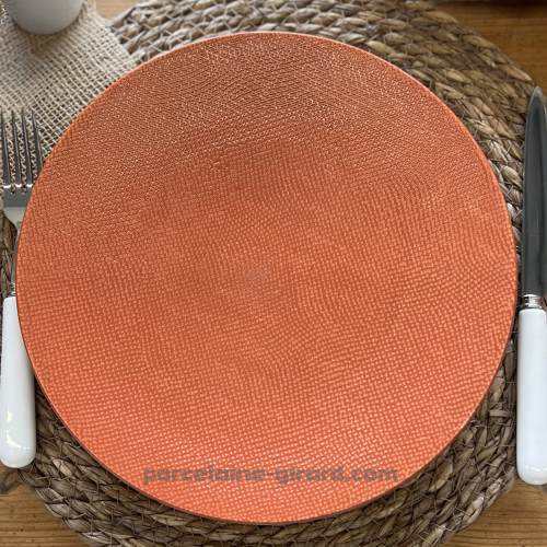 ASSIETTE PLATE MADO DIAMETRE 27CM COULEUR TERRACOTTA EN GRES/